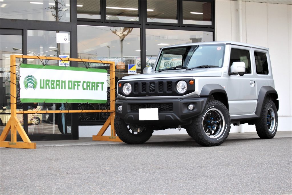 Jb74新型ジムニーシエラにホワイトレター マフラー交換 Urban Off Craft 中川店 店舗ブログ タイヤ ホイールの専門店 クラフト