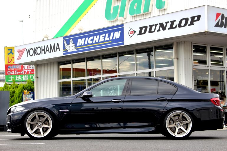 BMW5シリーズをオーダーインセットホイールで仕上げましたっ！！ | 厚木店 | 店舗ブログ | タイヤ＆ホイールの専門店「クラフト」