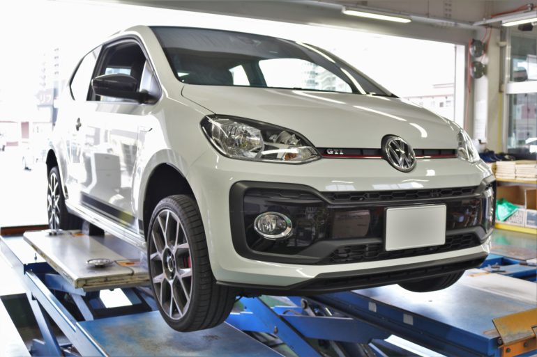 VW up! GTIにRAYS VOLK Racing TE37 ソニックをお取付け出来るか確認