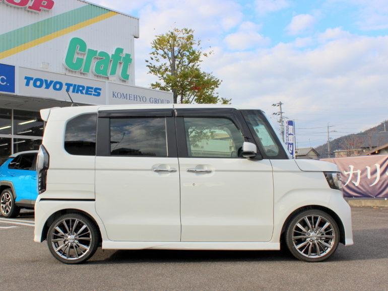 Ｎ-ＢＯＸカスタムにレオニスＶＸ装着、更にＲＳＲ・Ｔｉ２０００でローダウンも！！ | 岐阜長良店 | 店舗ブログ | タイヤ＆ホイール の専門店「クラフト」