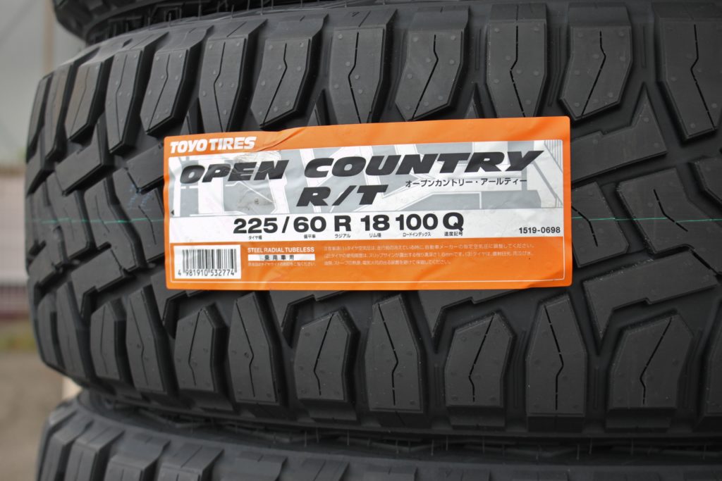 人気のオープンカントリーR/T 新サイズの 225/60R18 入荷しました