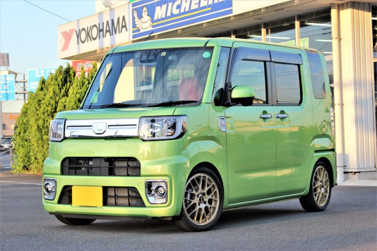 ダイハツ ウェイクに車高調 鍛造16インチ ゴールドがピッタリなボディーカラーでした 厚木店 店舗ブログ タイヤ ホイールの専門店 クラフト