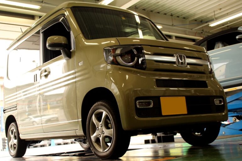 オフスタイルなn Vanを造る 外径アップで走破性をプラス 14インチのオフセットを装着 Urban Off Craft 岐阜長良店 店舗ブログ タイヤ ホイールの専門店 クラフト