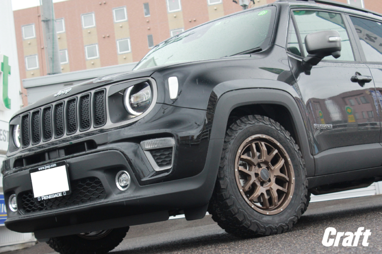 JEEP レネゲード 最新レイズホイールとBFグッドリッチでOFF系カスタム 