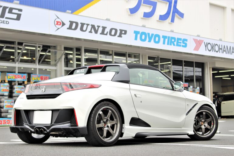 S660に37sonic Sl 6 5j 7 0jを装着 車高調は必須アイテムですよっ 厚木店 店舗ブログ タイヤ ホイールの専門店 クラフト