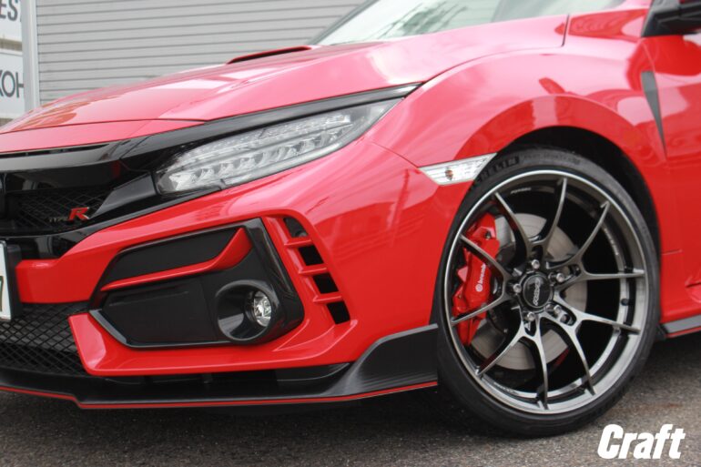 シビックタイプR（FK8）に鍛造ホイールのレイズ ボルクレーシング G025  