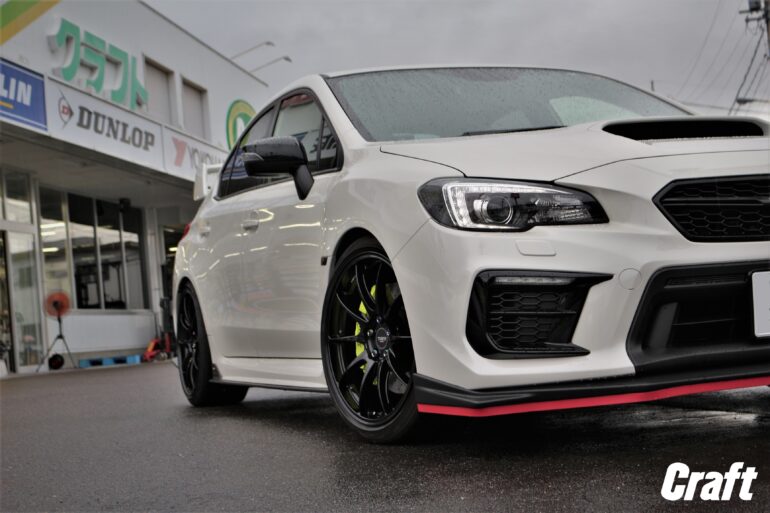 WRX STI　TWS　カスタム　ホイール　RS317　鍛造ホイール　19インチ　ローダウン済み　ツライチ