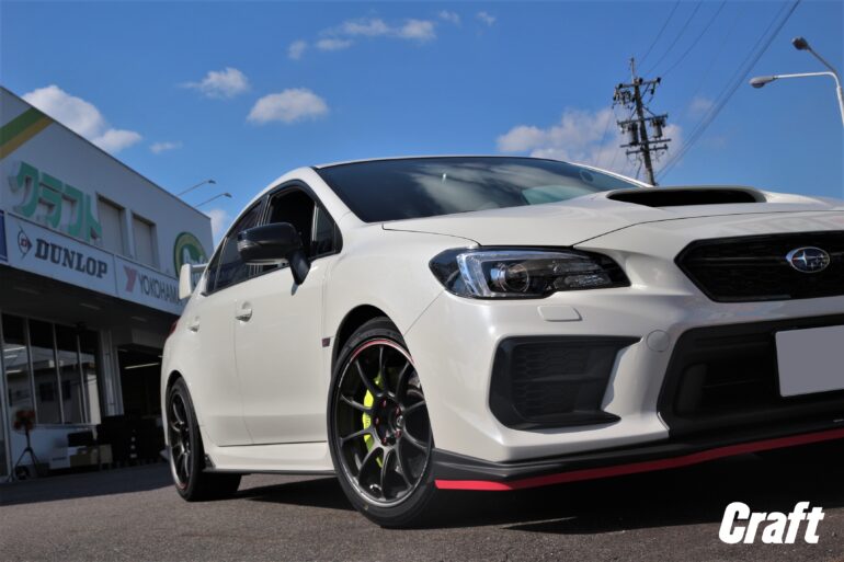 WRX STI　ホイール　レイズ　RAYS　ボルクレーシング　ZE40　タイムアタック2　ツライチ　18インチ　ローダウン