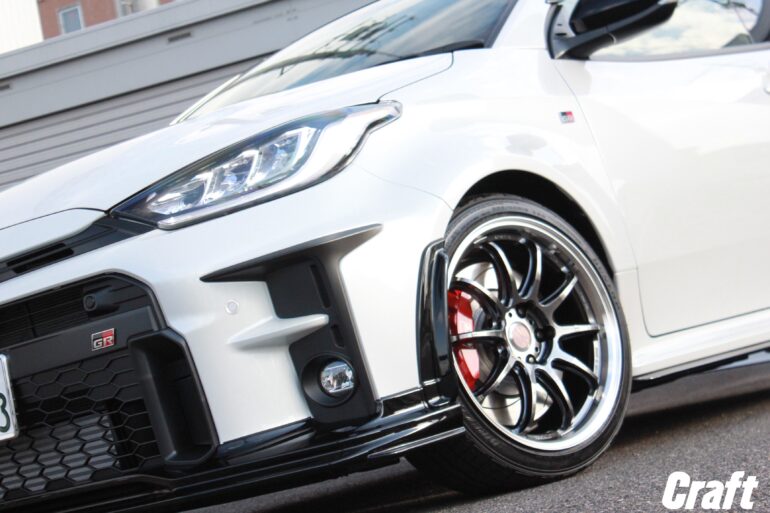 GRヤリスに車高調とホイールセットのトータルドレスアップで大変身 
