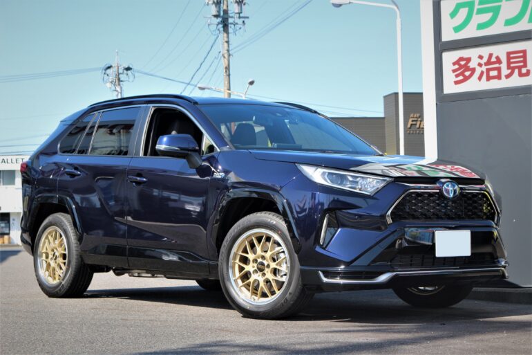 RAV4　ホイール　カスタム　BBS　RG-R　ノーマル車高　ツライチ　納車直後　