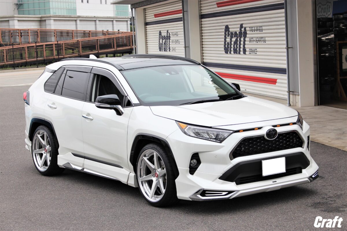 RAV4 21インチ】WORK ジーストST1 ミドルコンケイブ ツライチ 装着 ...