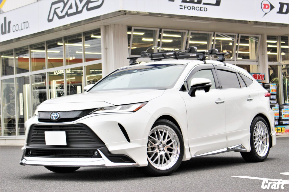 80ハリアー 車高調・マフラー交換に続いてWORK ステップリムホイールを 