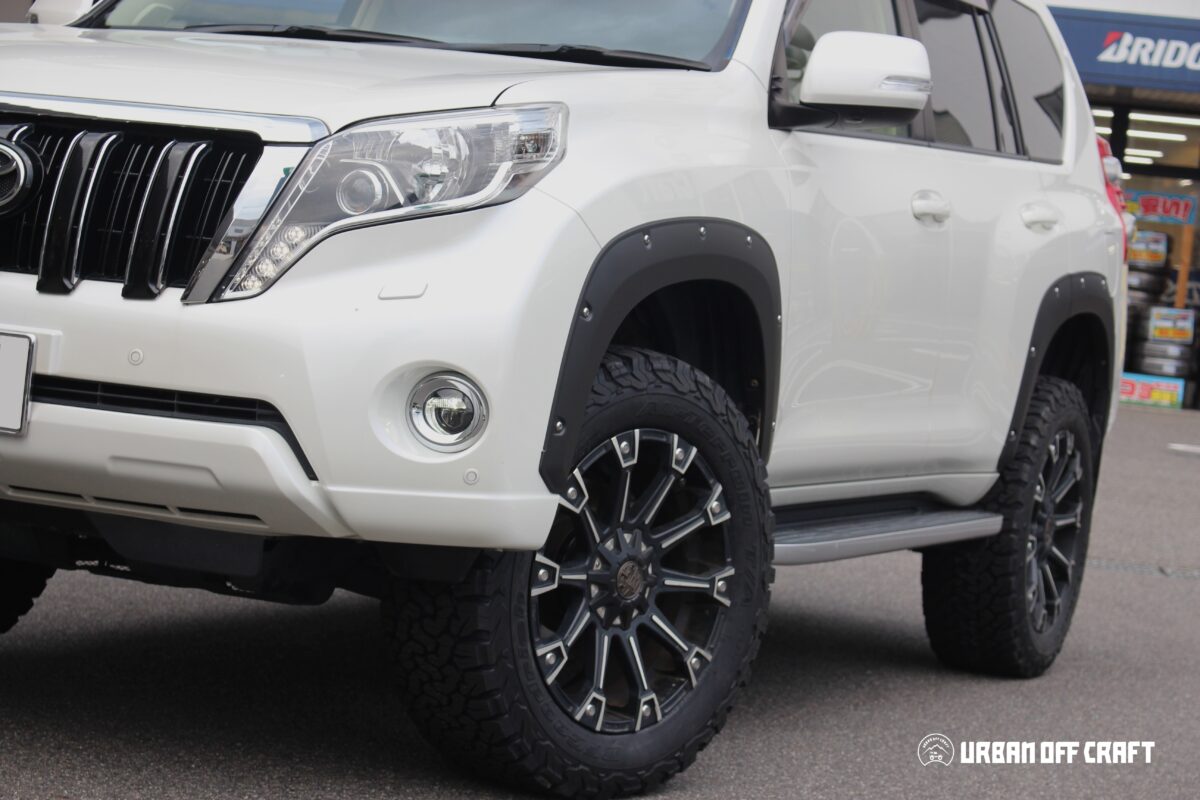 150プラド】4×4ESのカンサスでアゲてJAOSのオーバーフェンダーでワイド 
