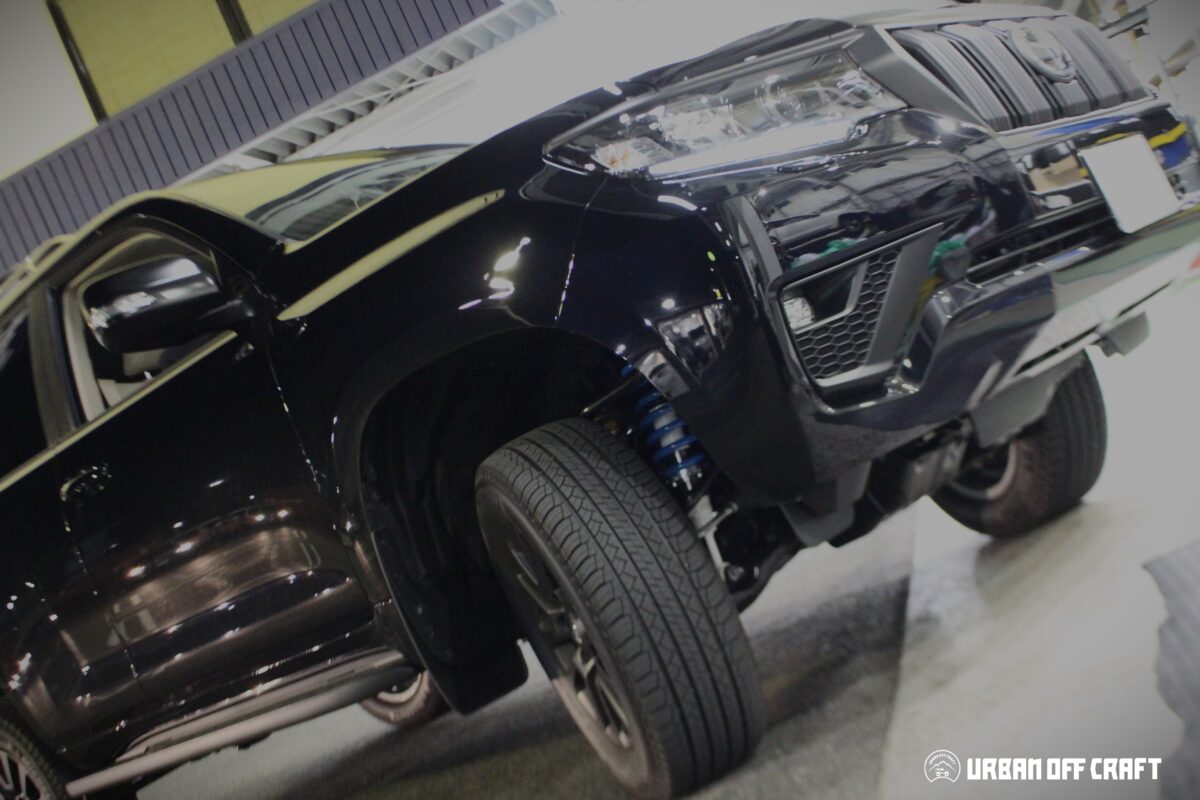 150プラド】4×4ES カンサスで水平車高へ！！ | URBAN OFF CRAFT 中川店 