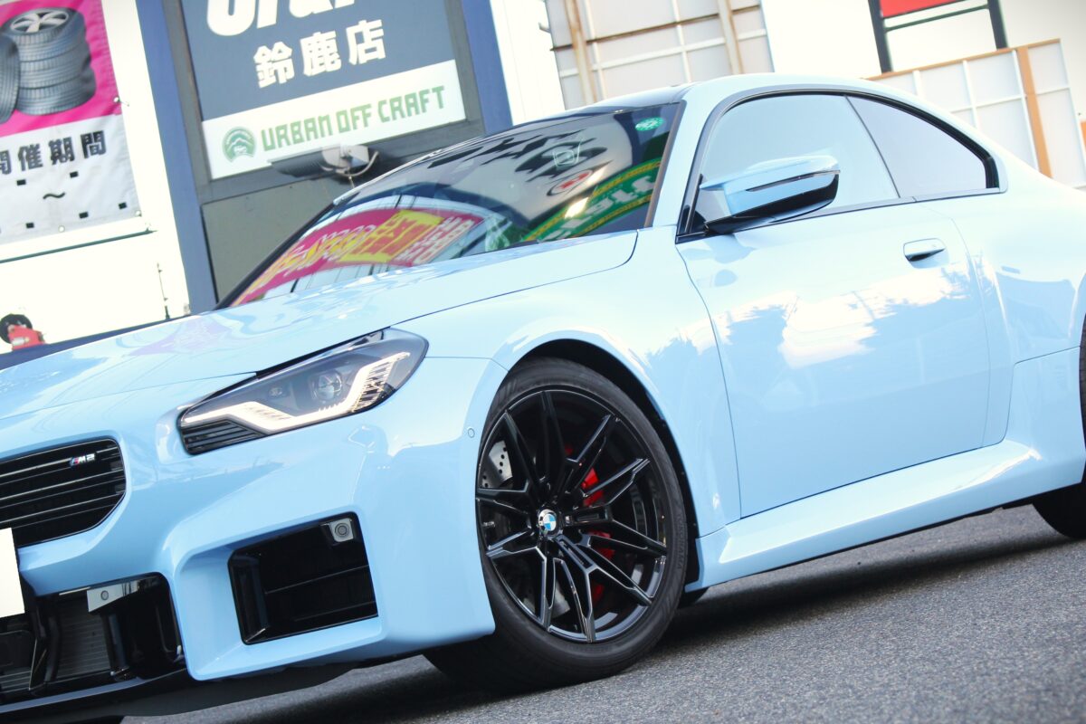 BMWG87M2へ純正電子制御対応のビルシュタインの車高調EVOSE装着でローダウンカスタム