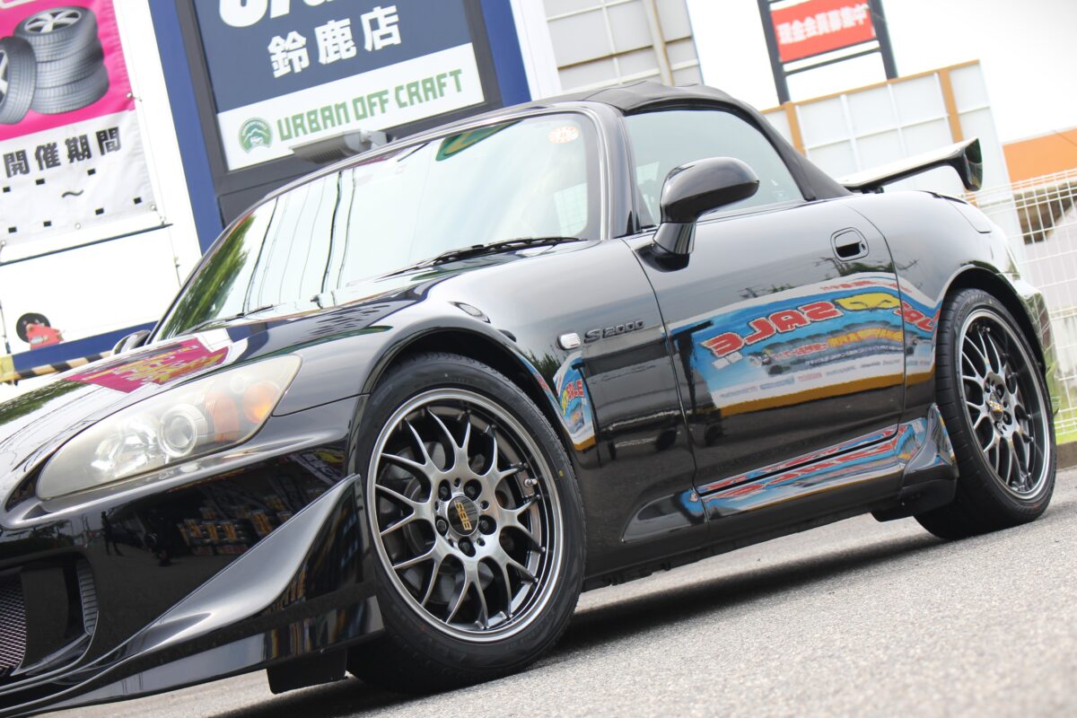 S2000に鍛造メッシュホイールBBSのRG-Rをツライチ装着