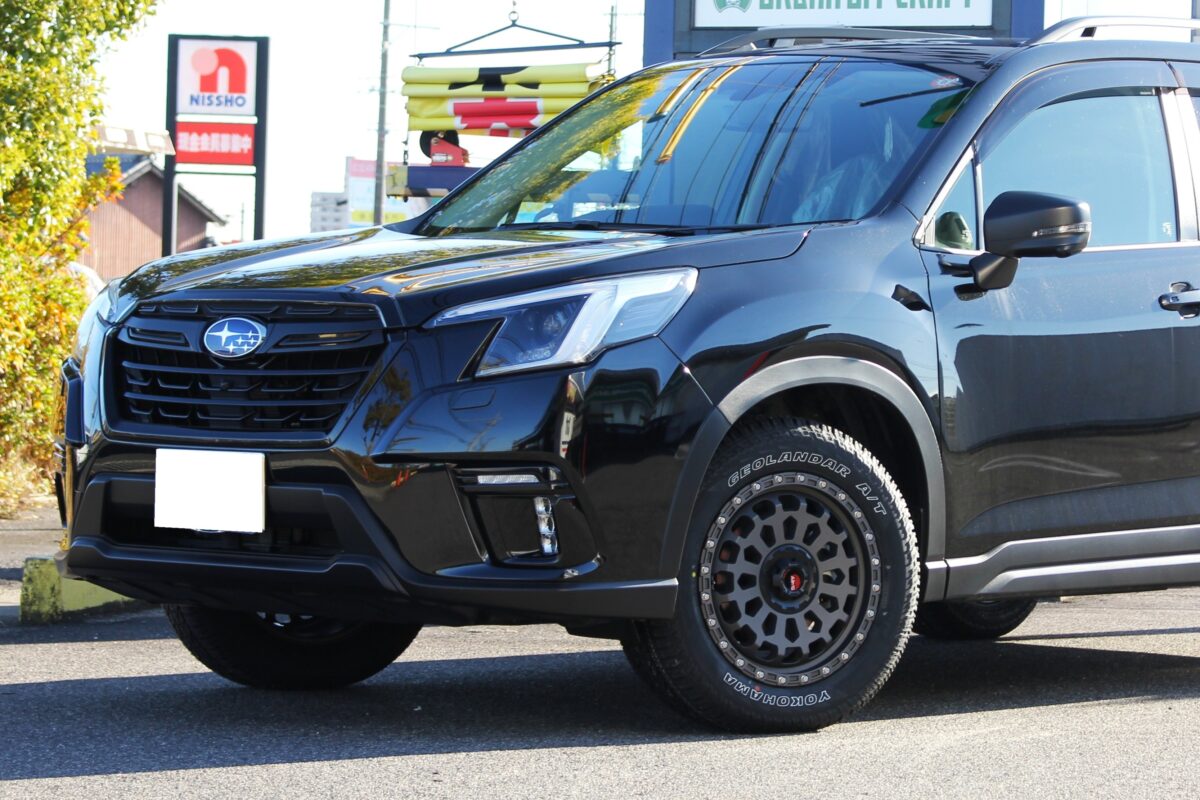 SKフォレスターへエアジーヴァルカン装着でオフロードカスタム