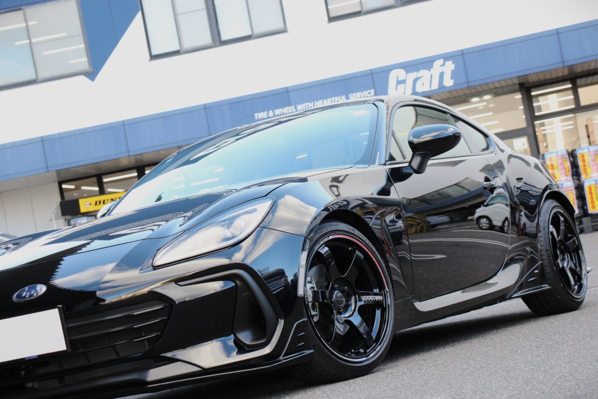 【BRZ】BLITZ ダンパーZZRでローダウン、VOLK RacingTE37SAGA S-PLUSのクラフトオリジナルサイズ9.0Jでフェイス3デザインを装着！！！