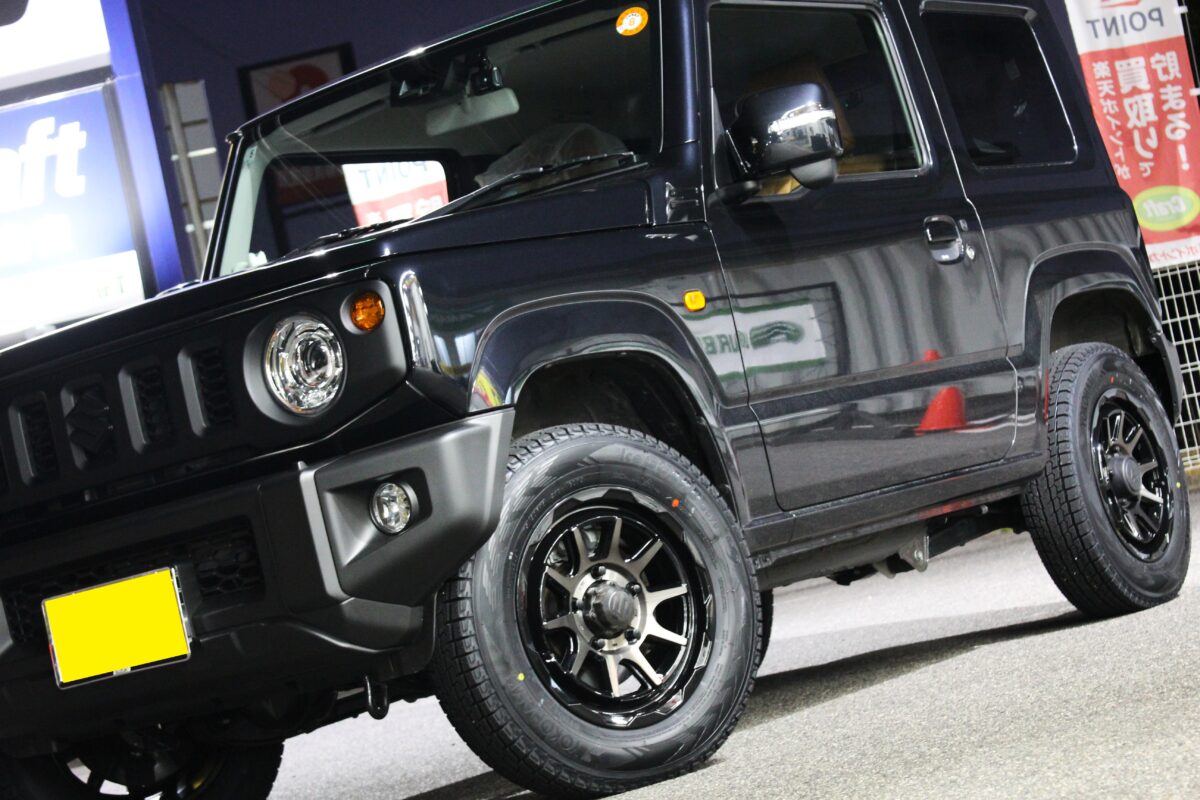 JB64ジムニーにウェッズ アドベンチャー マッドヴァンス06とヨコハマ アイスガードSUV G075を装着した画像